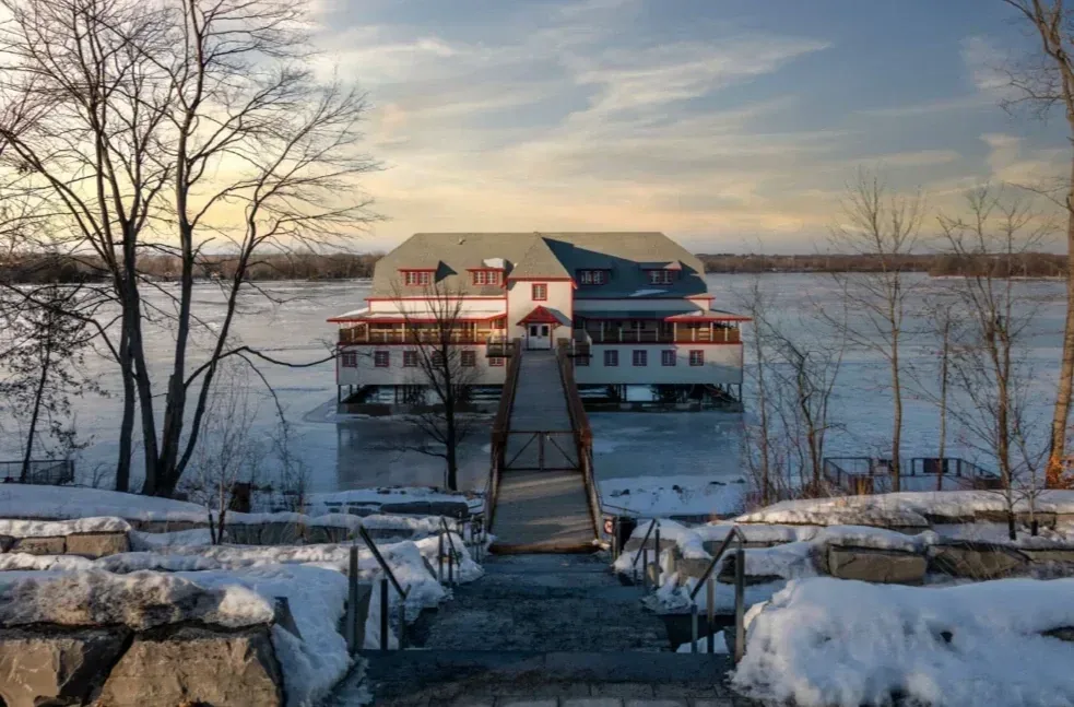 The NCC River House and docks on the Ottawa River